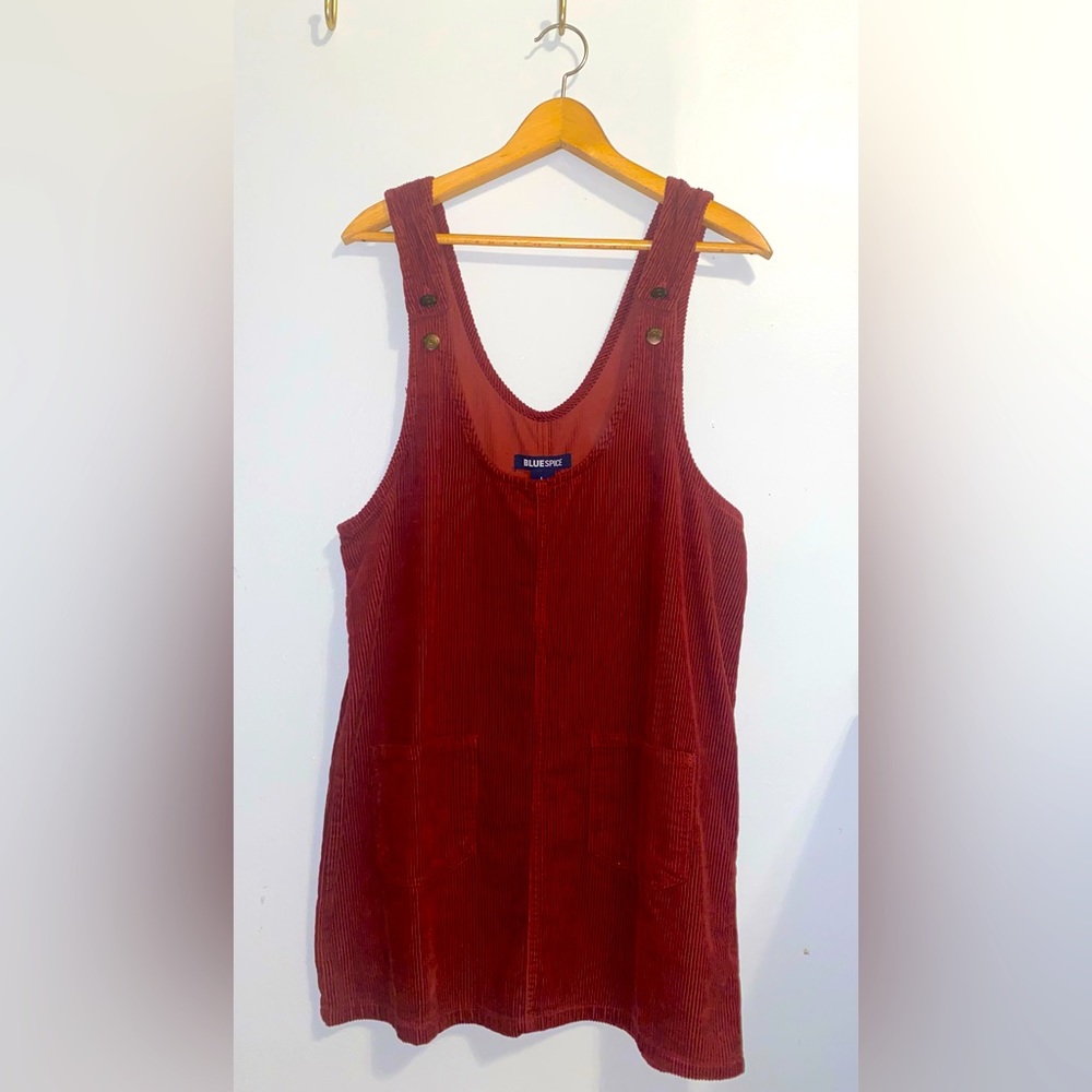 Bluespice Women’s Maroon Corduroy Jumper w/ Pockets